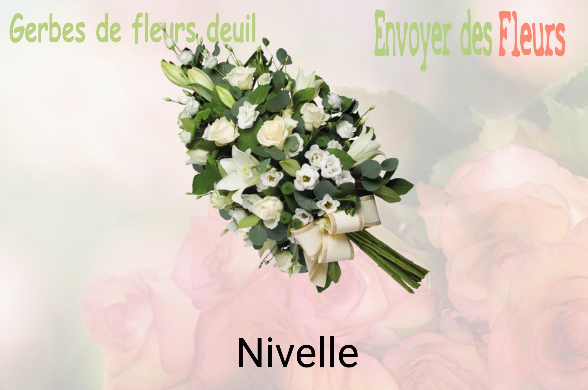 Gerbe de fleurs de deuil livrée à Nivelle
